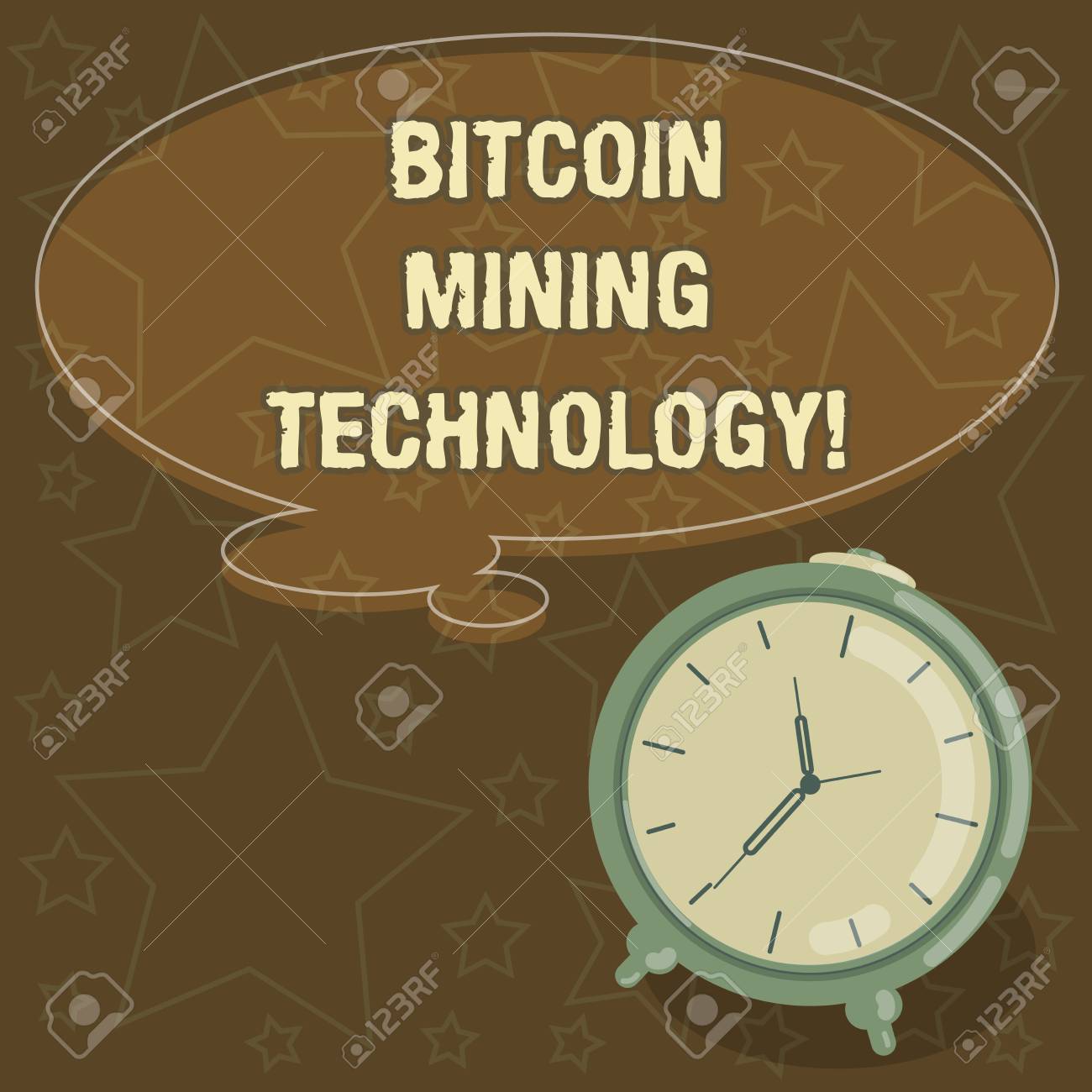 Handwriting Text Writing Bitcoin Mining Technology Concept Meaning - 
